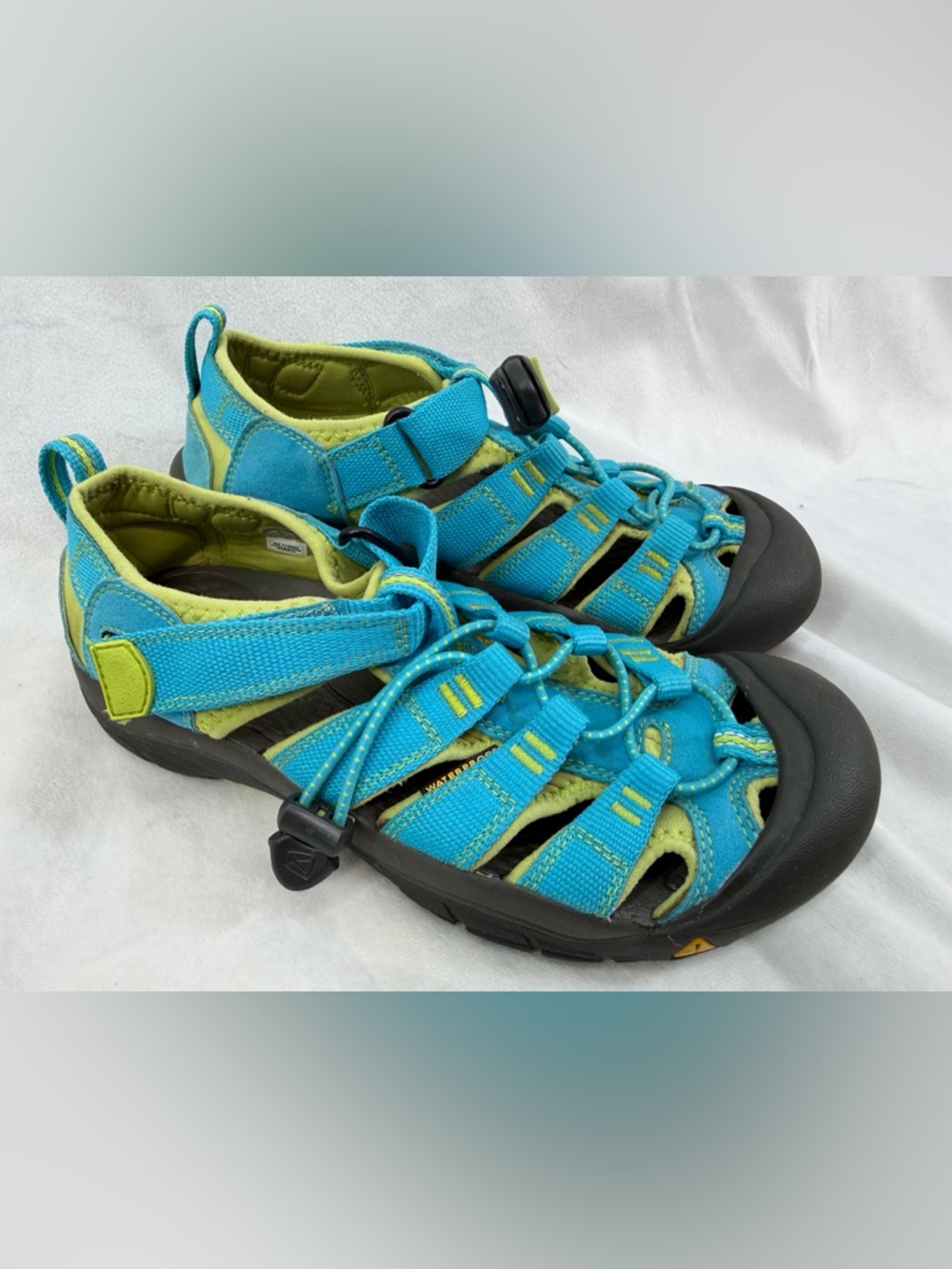 Keen Size 4 Kids' Newport H2 Sandal blue and lime green